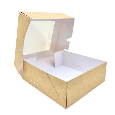 Good price Private Customization China Manufacture Kraft Food Packaging Box Transparent Baking Cake Box online