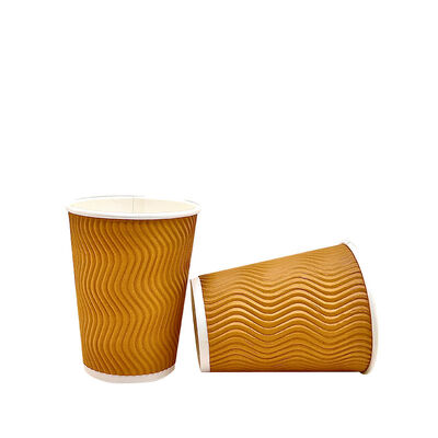 Good price Hot Selling Item Excellent Quality Recyclable Paper Cup Ripple Wall Paper Coffee Cup with Lids online