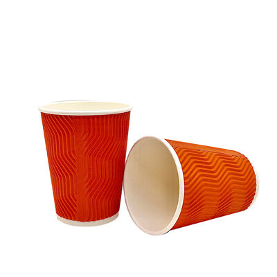 Good price Hot Selling Products Wholesale Paper Cup Custom Ripple Wall Multiple Colors Packaging Paper Coffee Cups online