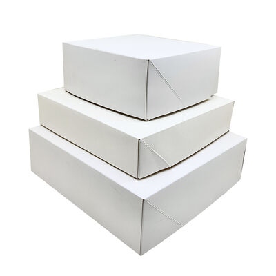 Good price Multifunctional Custom logo Pattern Engagement Gift Packaging Box White square Cake Baking Paper Boxes online