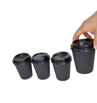 Good price Disposable Double Wall Paper Cups for Juice Service 8oz/12oz/16oz 90mm Diameter online