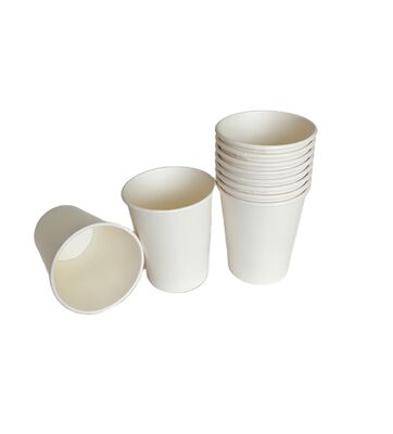 Good price Customizable 12oz Biodegradable Paper Coffee Cups Single Wall Embossing Stamping PE Single Cup online